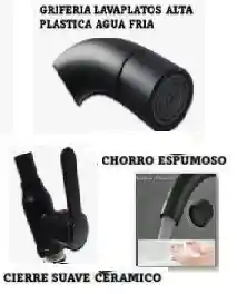 Llave Sencilla Para Lavaplatos Color Negra