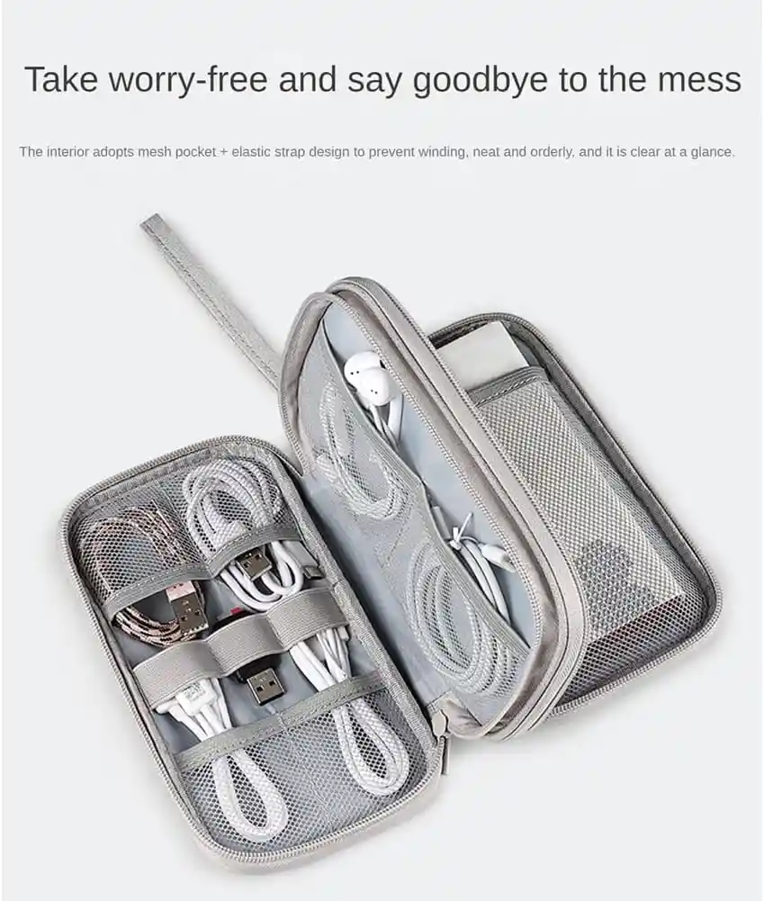 Estuche Organizador De Cables Funda Celular Cargador Premium