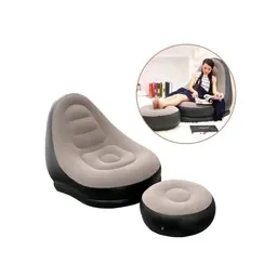 Sofa Inflable Para Hogar Descanso Cómodo Reposa Pies