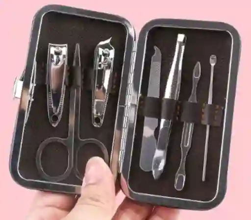 Set Manicure 7 Piezas Inoxidable Pedicure Kit Cortauñas