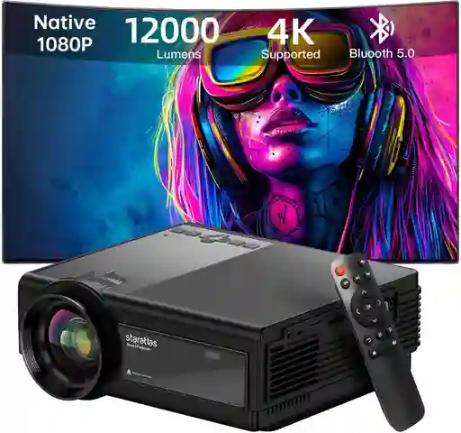 Mini Proyector Staratlas 12000 Lm Wi-fi Bluetooth Video Beam