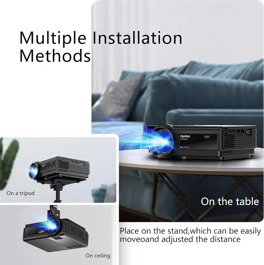 Mini Proyector Staratlas 12000 Lm Wi-fi Bluetooth Video Beam