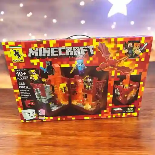 Juego De Construcción Lego Minecraft 858 Piezas Con Retroiluminación Led