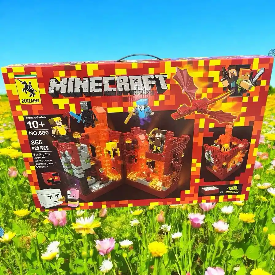 Juego De Construcción Lego Minecraft 858 Piezas Con Retroiluminación Led