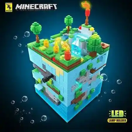 Juego De Construcción Lego Minecraft 898 Piezas Con Retroiluminación Led