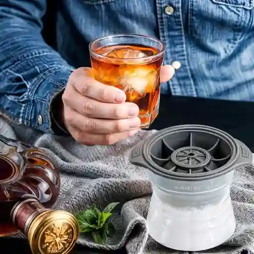 Hielera Molde De Silicona Bola De Hielo Plastico Para Bebida