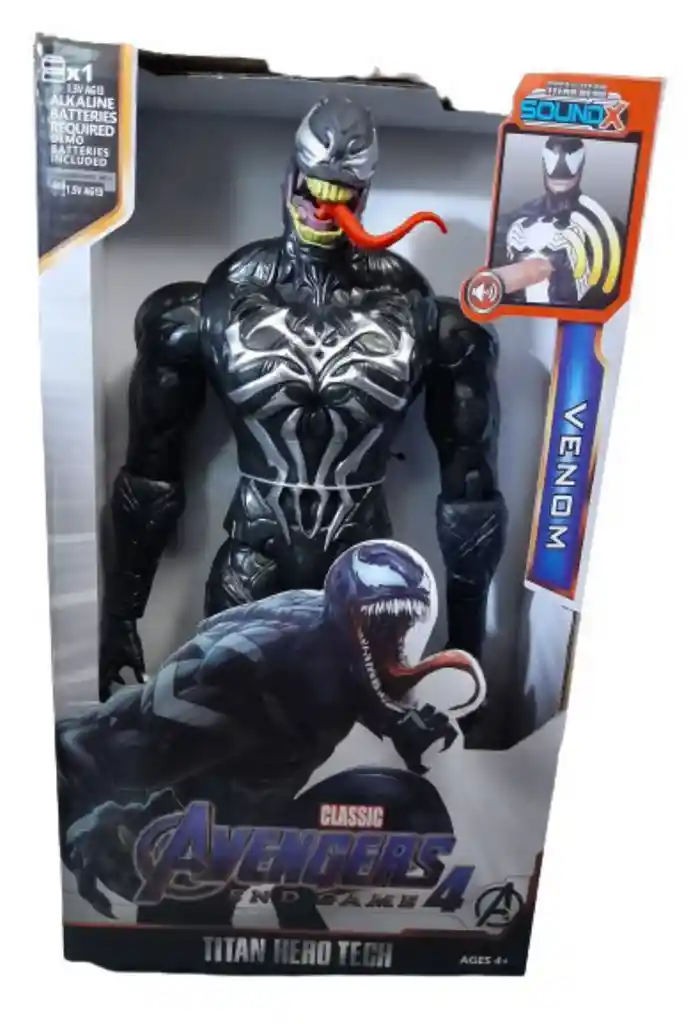 Muñeco Figura Super Héroe Venom Avengers 30cm Articulado / Sonido.