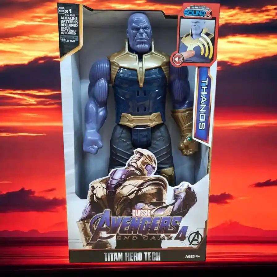 Muñeco Figura Super Héroe Thanos Avengers 30cm Articulado / Sonido.