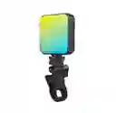 Panel Luz Led Rgb Recargable Con Clip Para Celular