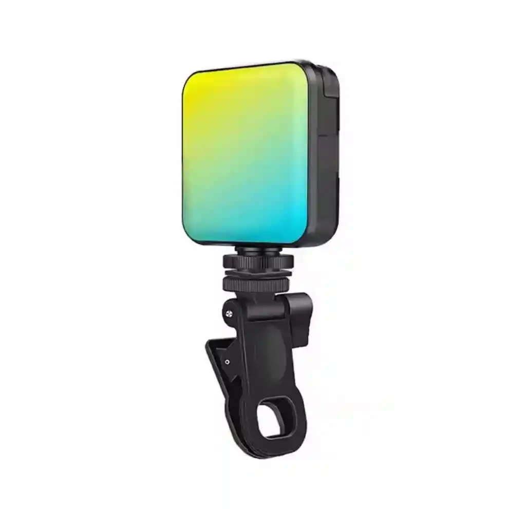 Panel Luz Led Rgb Recargable Con Clip Para Celular