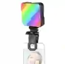 Panel Luz Led Rgb Recargable Con Clip Para Celular