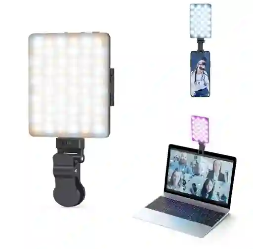 Panel Luz Led Rgb Recargable Con Clip Para Celular-82