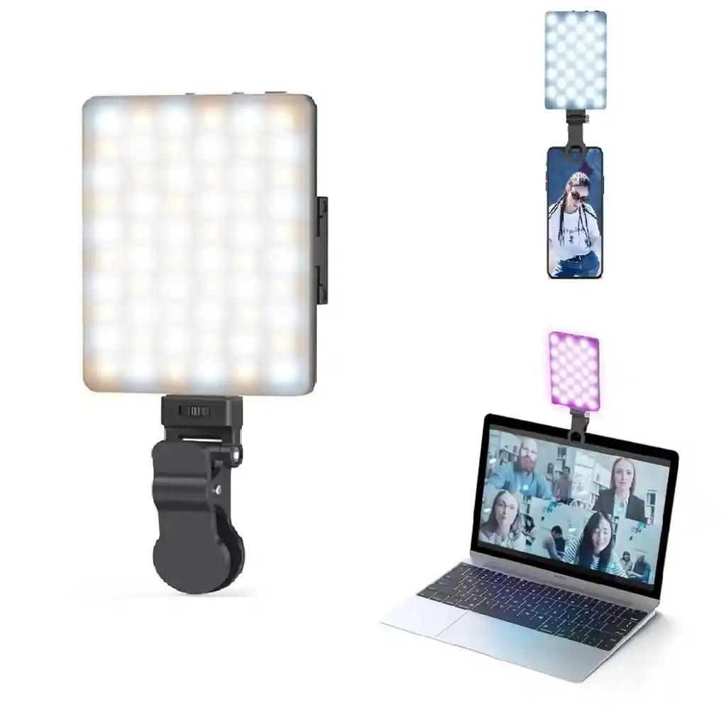 Panel Luz Led Rgb Recargable Con Clip Para Celular-82