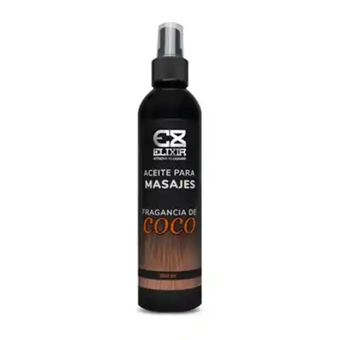 Aceite Para Masajes - Marca Elixir - Coco - 250 Ml
