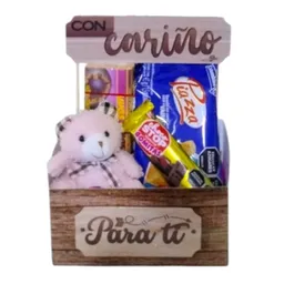 Ancheta Cajita Con Oso Regalo