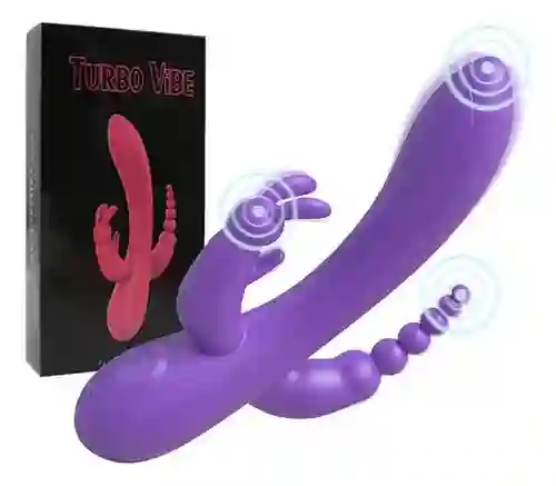 Vibrador Norkys Triple Estimulación Morado Recargable Ano, Vagina Y Clitoris