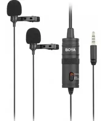 Microfono De Solapa Boya Doble Microfono