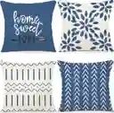 Forro De Cojines X4 Fundas 45x45 Cm Sofá Diseño Estampado