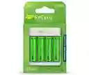 Pila Aa Recargable 1300 Mah Con Cargador X 4 Gp Recyko