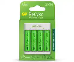 Pila Aa Recargable 1300 Mah Con Cargador X 4 Gp Recyko