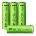 Pila Aa Recargable 1300 Mah Con Cargador X 4 Gp Recyko