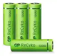Pila Aa Recargable 1300 Mah Con Cargador X 4 Gp Recyko