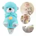Peluche Nutria Musical Con Movimientos Y Luces Para Bebés Color Azul