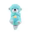 Peluche Nutria Musical Con Movimientos Y Luces Para Bebés Color Azul