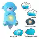 Peluche Nutria Musical Con Movimientos Y Luces Para Bebés Color Azul
