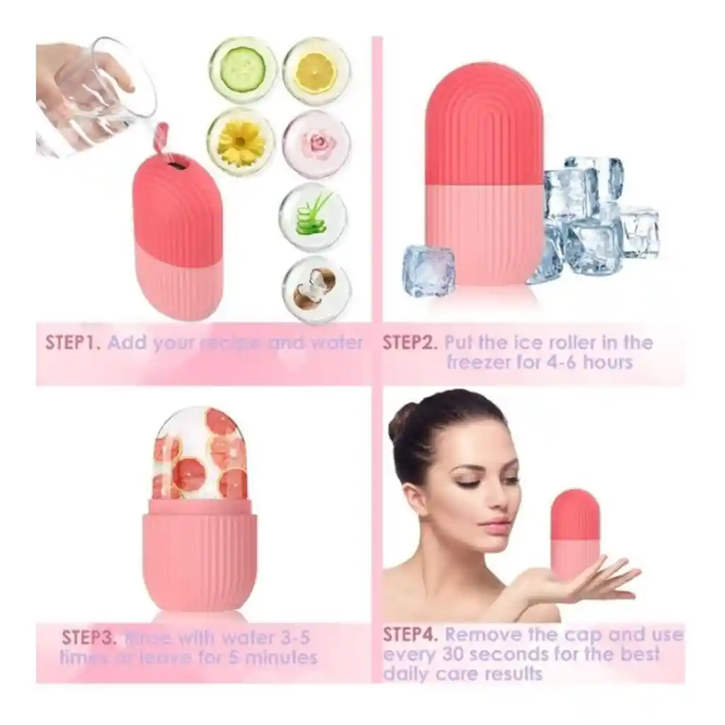 Molde Hielo Facial Silicona