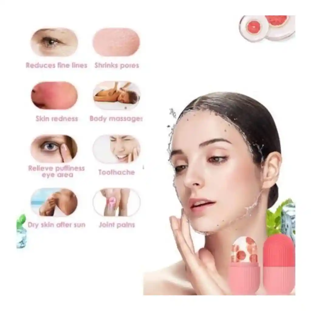 Molde Hielo Facial Silicona