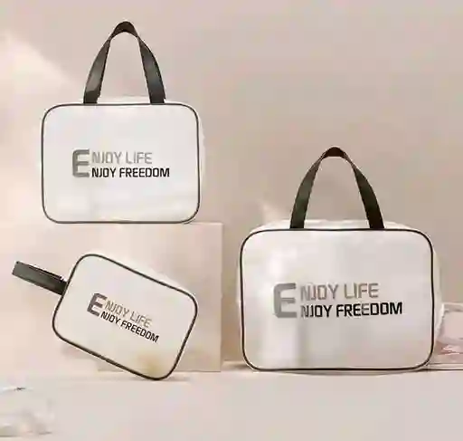 Cosmetiquera X3 Bolsas Maquillaje Organizadores Viaje Impermeables