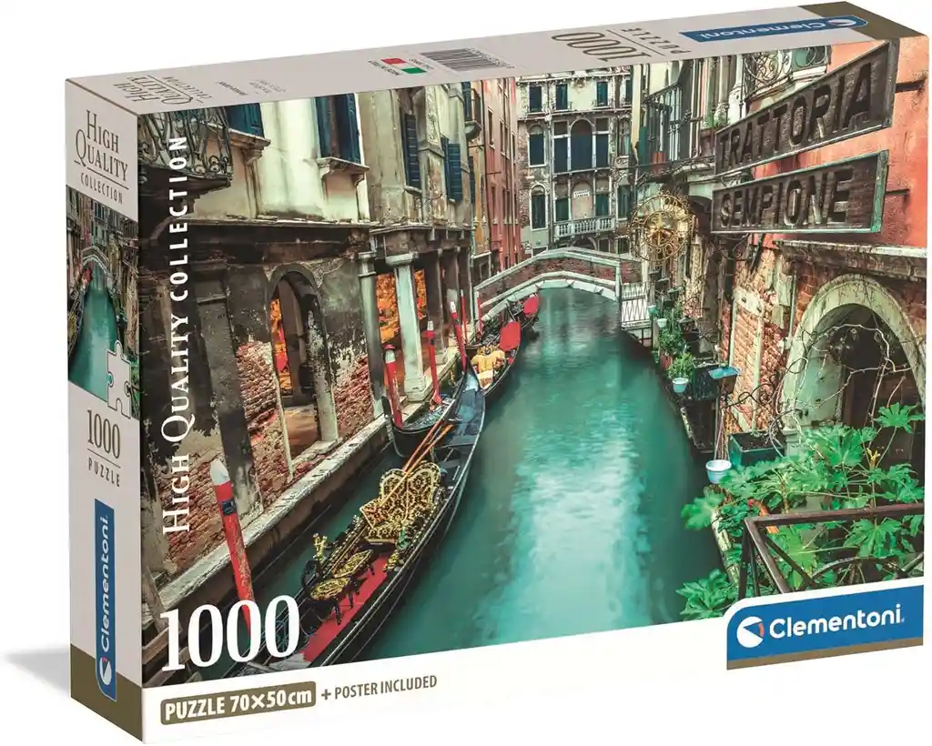 Rompecabezas 1000 Piezas Canal De Venecia Italia Clementoni