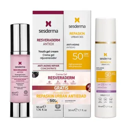 Crema Gel Resveraderm Gratis Protector Solar Repaskin Urban Antiedad - Sesderma