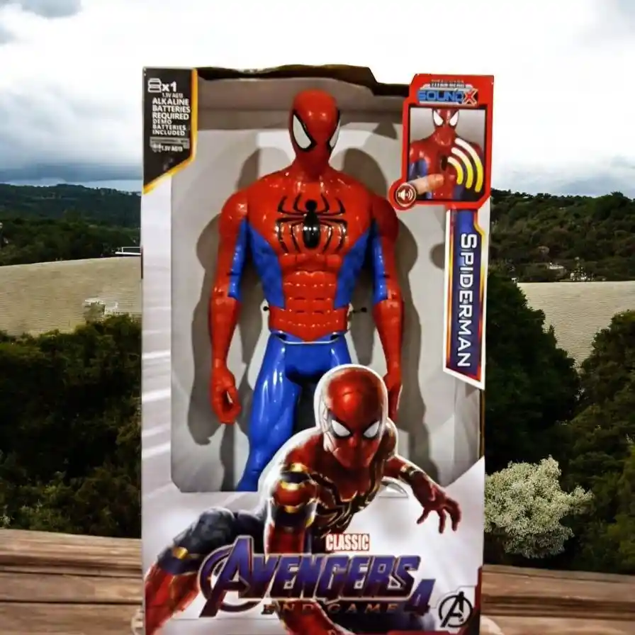 Muñeco Figura Super Héroe Spiderman 30cm Articulado / Sonido.