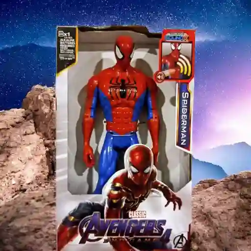 Muñeco Figura Super Héroe Spiderman 30cm Articulado / Sonido.
