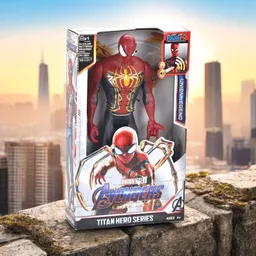 Muñeco Figura Super Héroe Spiderman Hombre Araña Iron Spider Con Patas 30cm Luz