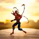 Muñeco Figura Super Héroe Spiderman Hombre Araña Iron Spider Con Patas 30cm Luz