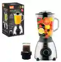 Licuadora Vidrio 2 En 1 Pica Todo Acero Inoxidable Raf Premium