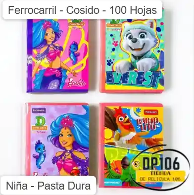 Cuaderno Ferrocarril Niña Cosido 100 Hojas
