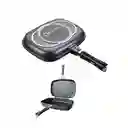 Sartén Doble Parrilla 32 Cm Antiadherente Dual Grill Dessini Italiano Con Repuesto Caucho