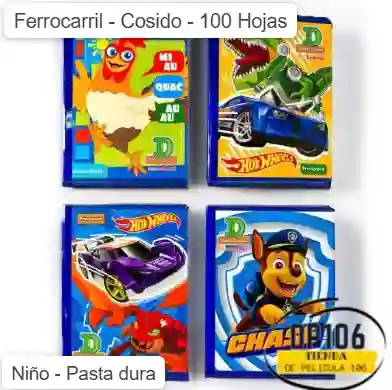 Cuaderno Ferrocarril Niño Cosido 100 Hojas