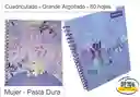 Cuaderno Cuadriculado Grande Argollado Mujer Pasta Dura