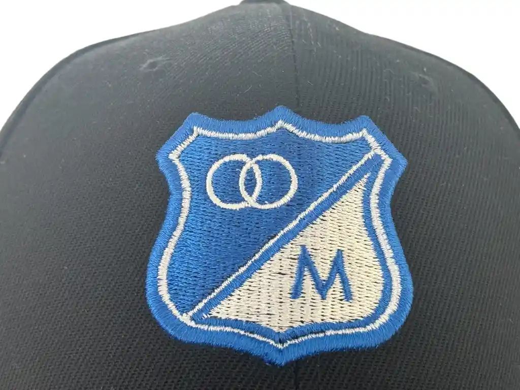Gorra Equipos De Futbol Colombiano Millonarios Futbol Club/ Negro - Bordado