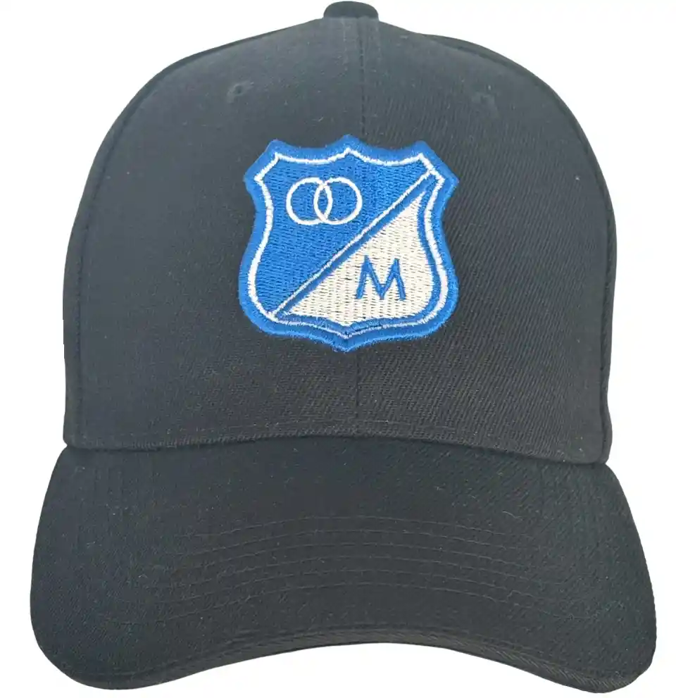 Gorra Equipos De Futbol Colombiano Millonarios Futbol Club/ Negro - Bordado
