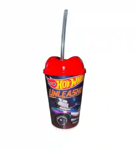 Vaso Pitillo Hot Wheels X10 Sorpresa Piñata Regalo Fiesta