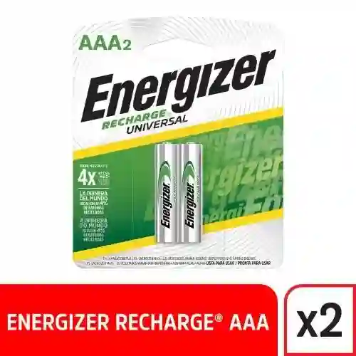Pila Aaa Recargable Energizer Blis X2