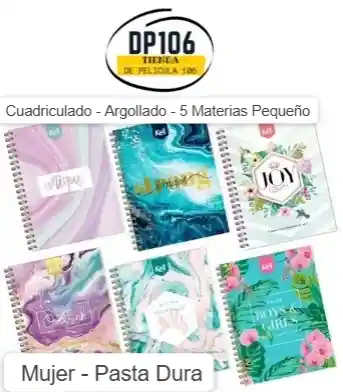 Cuaderno 5 Materias Pequeño Mujer