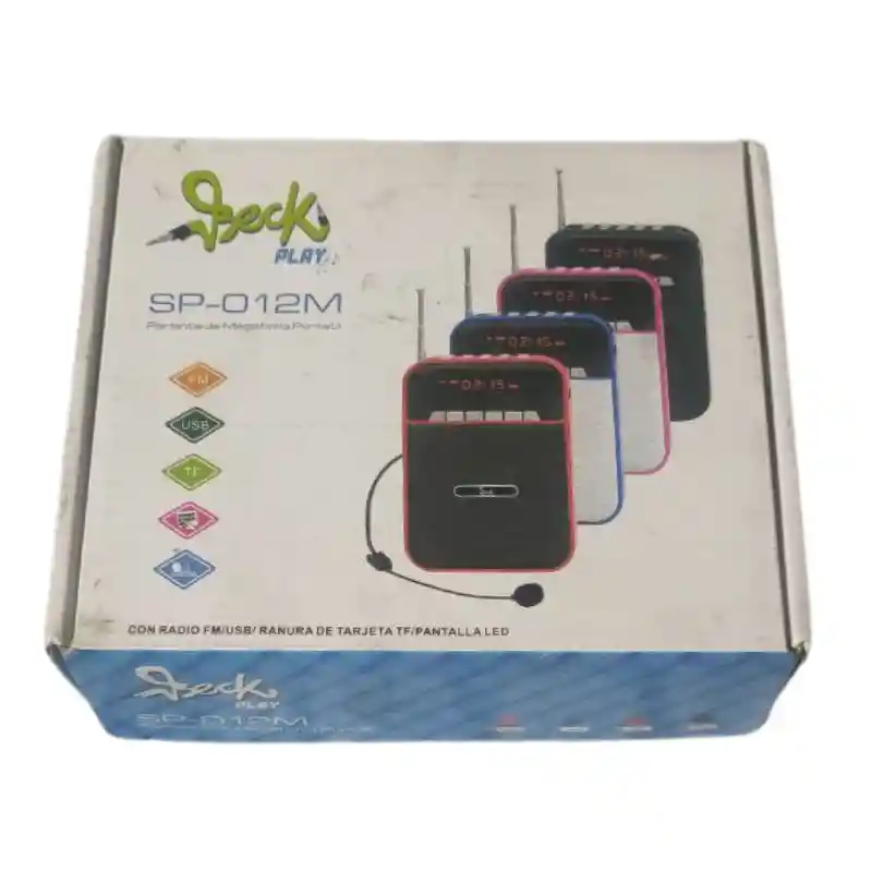 Radio Parlante Portátil Beck Play Sp-012m Con Micrófono Y Pantalla Led
