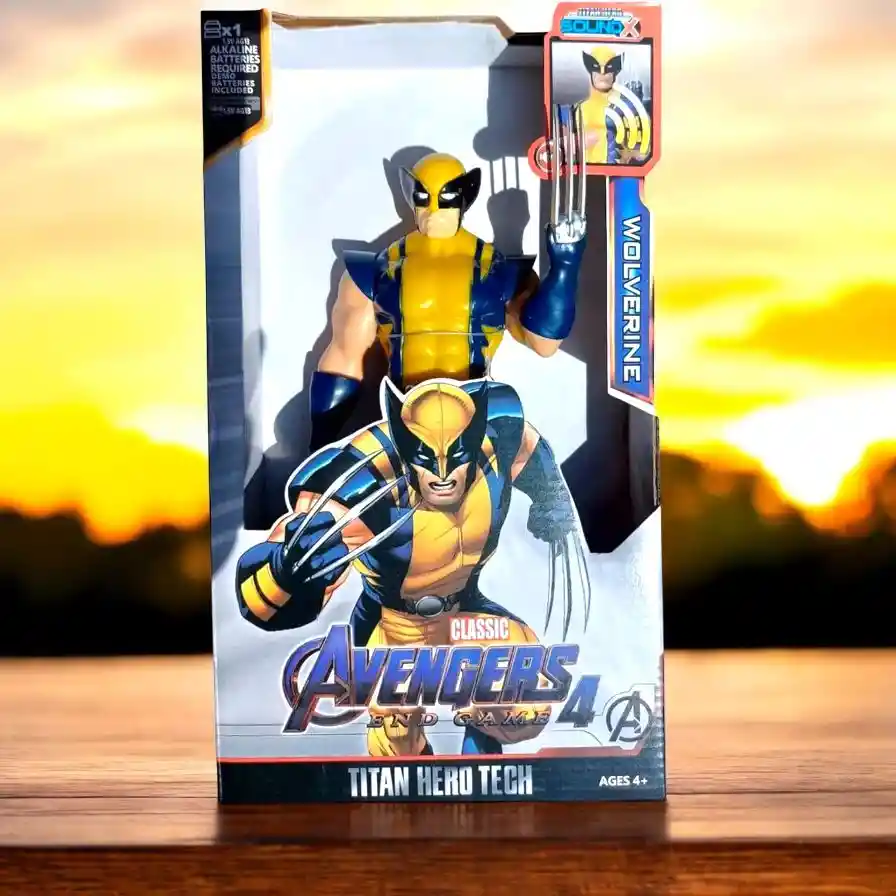 Muñeco Figura Acción Super Héroe Wolverine Articulado 30 Cm Luces Y Sonido